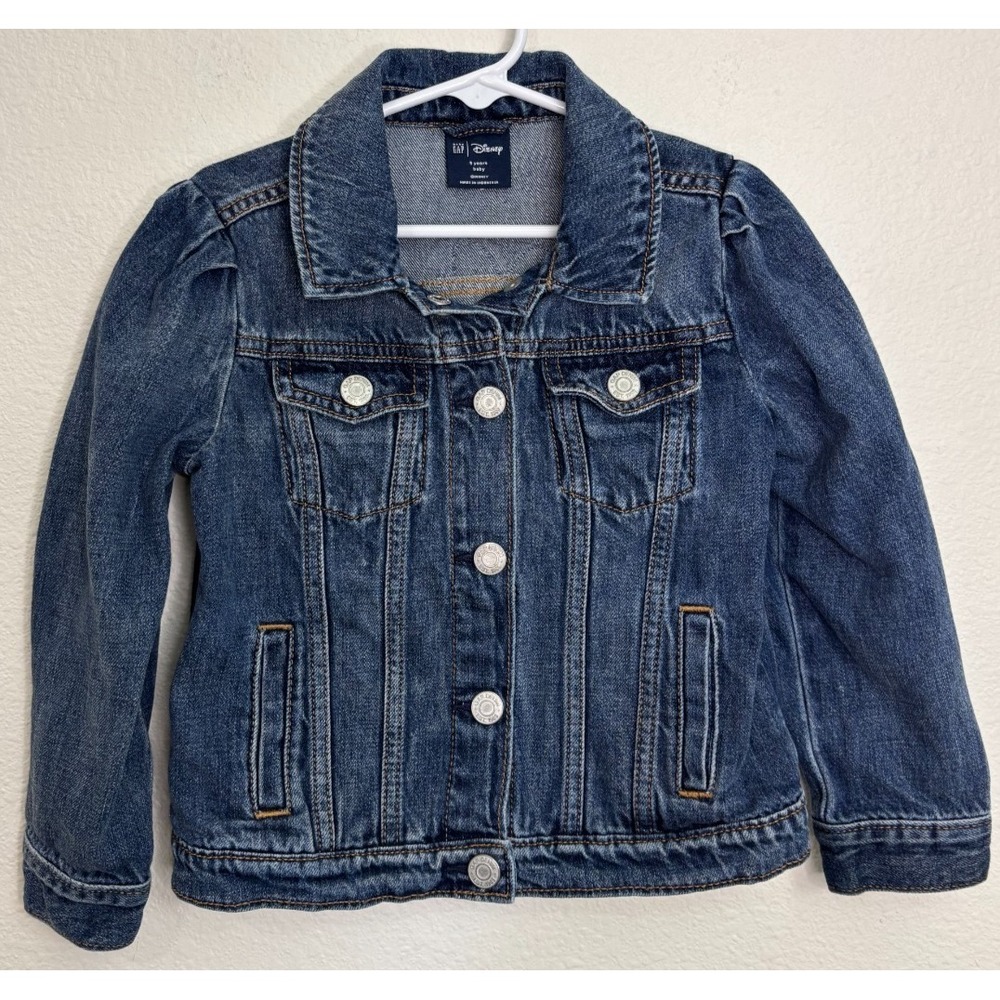 Baby Gap Minnie Mouse 5T 5 Years Patch Denim Jean Jacket Embroidered Disney - Picture 4 of 9